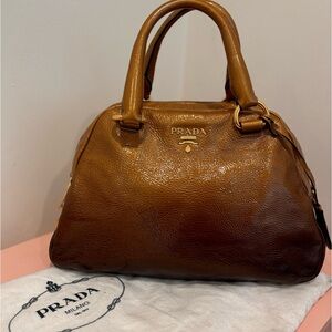 AUTHENTIC Prada Ombré Brown Bowling Bag